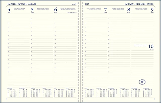 Agendavulling 2027 Ryam Executive A5 7dagen/2pagina's staand