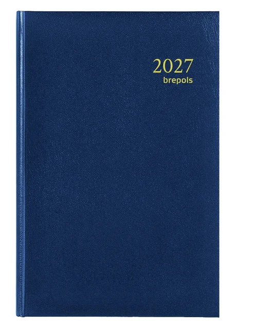 Agenda 2027 Brepols Saturnus Luxe 1dag/1pagina blauw