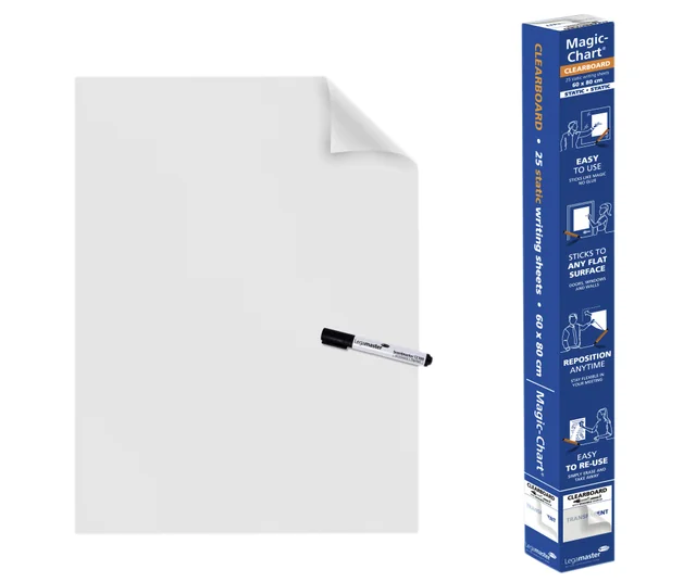 Magic-Chart Legamaster Whiteboard 600x800mm transparant 25 vel