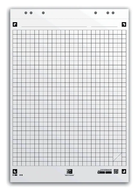 Flipoverpapier Oxford smart 650x980mm ruit 90 gram 20 vel