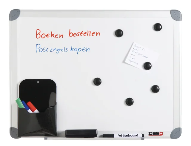 Whiteboard Desq 450x600mm in kunststof draagtas