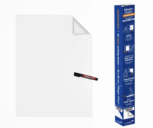 Magic-Chart Legamaster Paperchart folie 60x80cm wit 25 vel