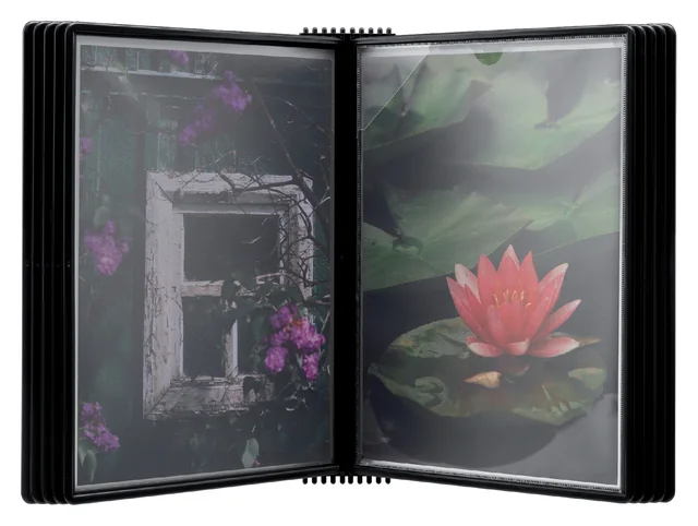 Wandelement Djois Flex-O-Frame premium A4 met 10-tassen zwart