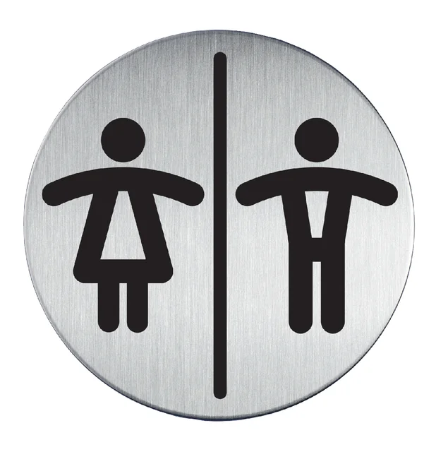Infobord pictogram Durable 4920 toileten D/H rond 83mm