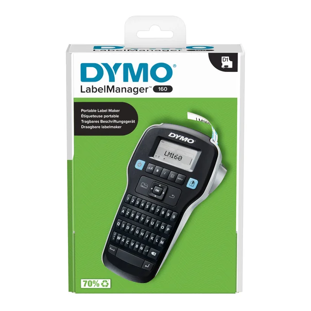 Labelprinter Dymo LabelManager 160 draagbaar azerty 12mm zwart