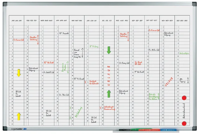Planbord Legamaster PREMIUM jaarplanner verticaal 60x90cm