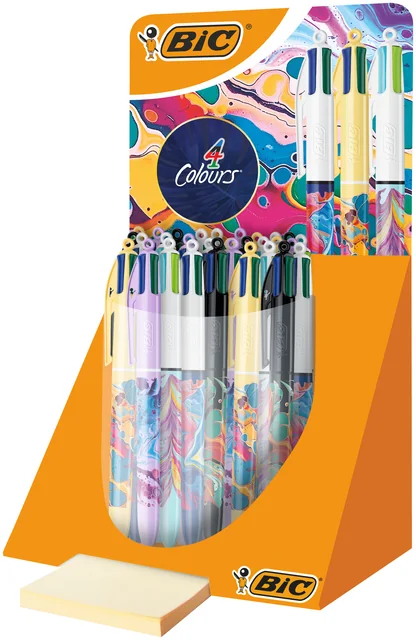 Balpen Bic 4kleuren medium Hydro ass